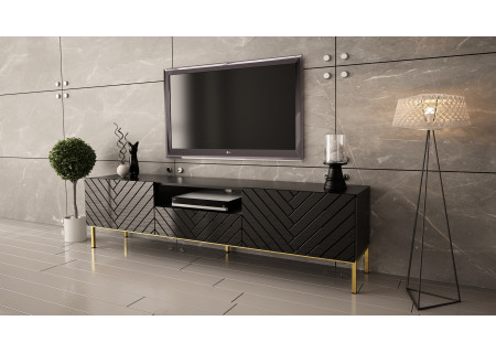 TV STAND 190CM ON GOLD LEGS - GALA 1