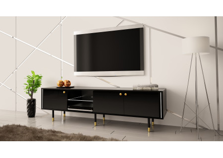 TV STAND 180CM WITH GOLD EMBELLISHMENTS - CRISTAL 3