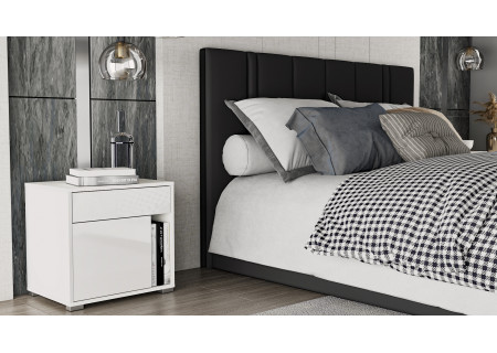 NIGHTSTAND 53CM WITH 1 DRAWER AND 1 DOOR - LYON 1