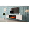 TV STAND 180CM WITH FIREPLACE - CARBON 1