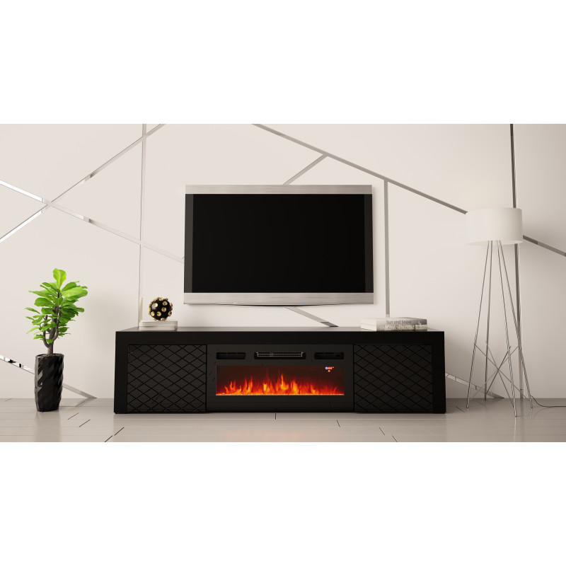TV STAND 180CM WITH FIREPLACE - DIA 1