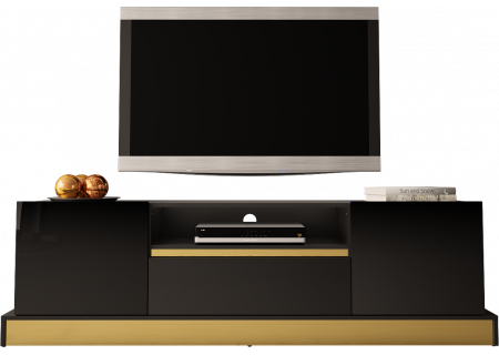 TV STAND 195CM WITH GOLD INSET MERCADO 3